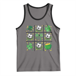 St Patricks Day Soccer Tank Top Irish Pride Gift TS12 Deep Heather Black Print Your Wear