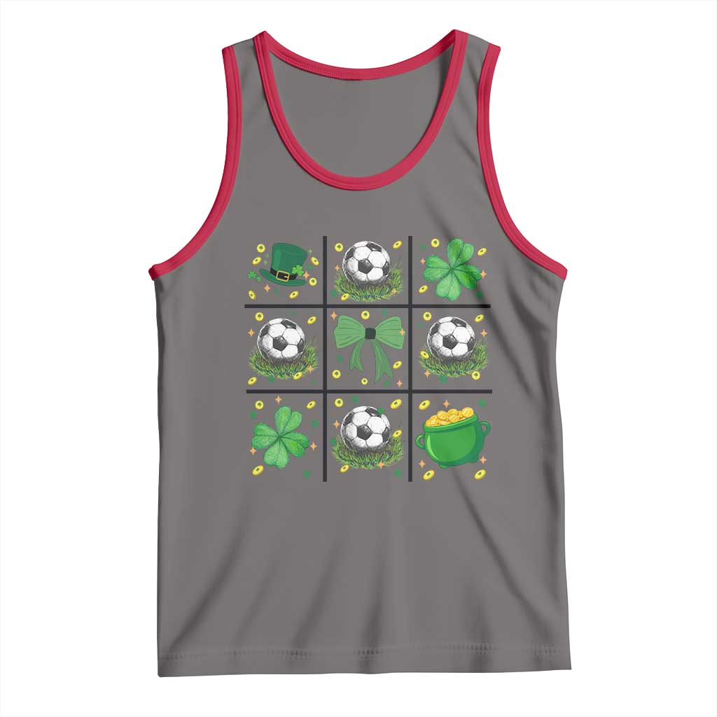 St Patricks Day Soccer Tank Top Irish Pride Gift TS12 Deep Heather Red Print Your Wear