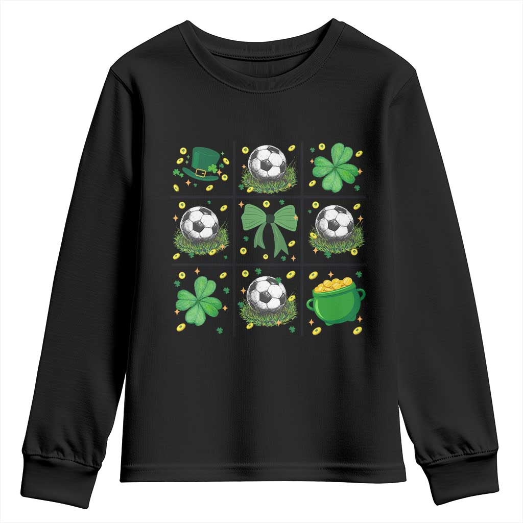 St Patricks Day Soccer Youth Sweatshirt Irish Pride Gift TS12 Black Print Your Wear