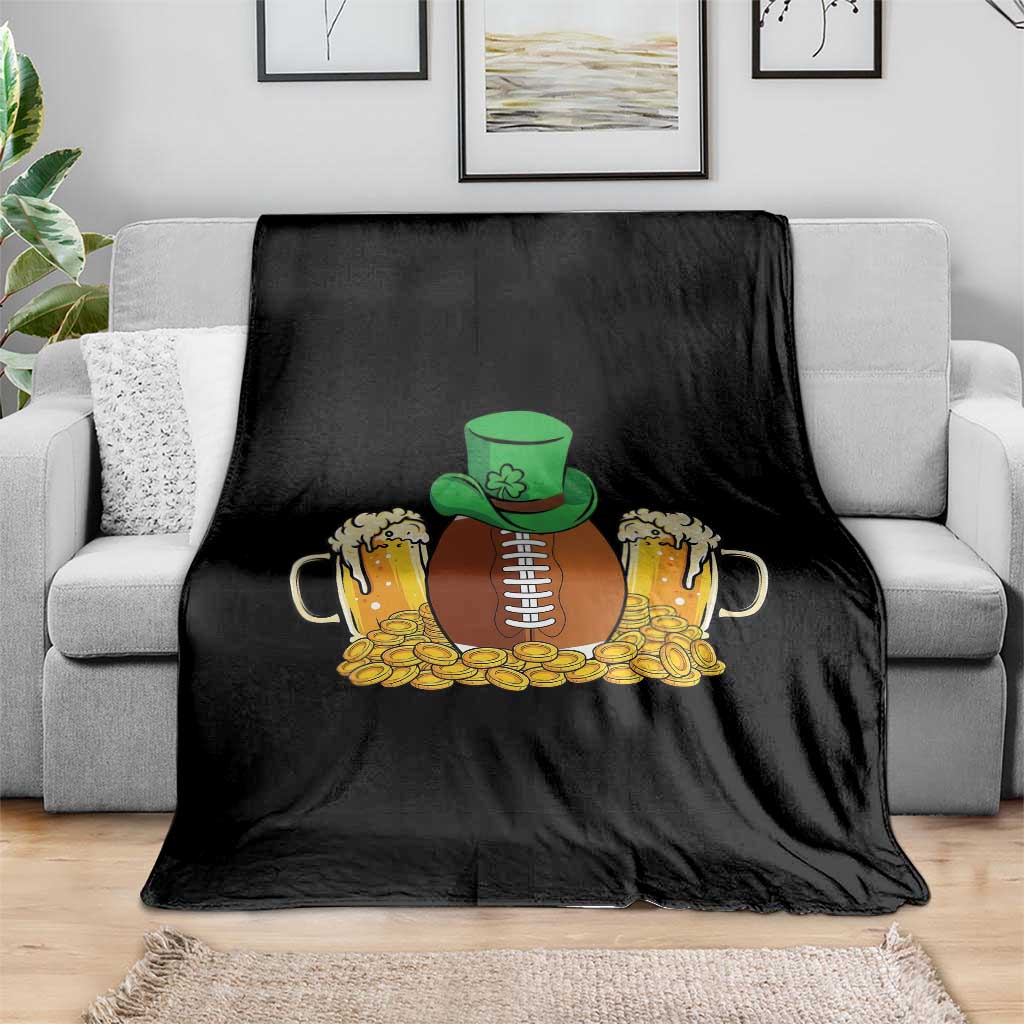 Funny Leprechaun Hat American Football Throw Blanket TS12 Print Your Wear