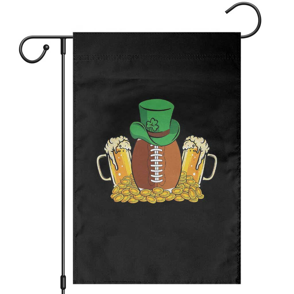 Funny Leprechaun Hat American Football Garden Flag TS12 Black Print Your Wear
