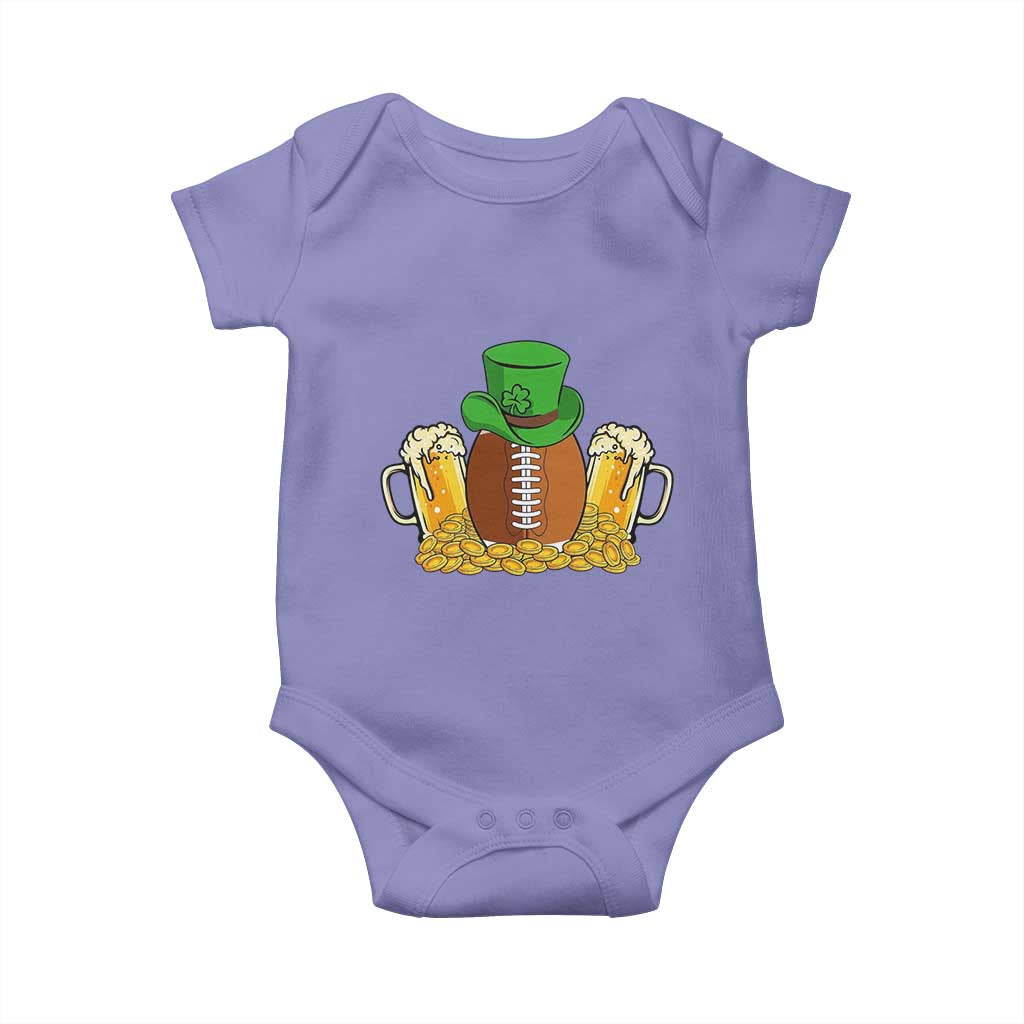 Funny Leprechaun Hat American Football Baby Onesie TS12 Violet Print Your Wear