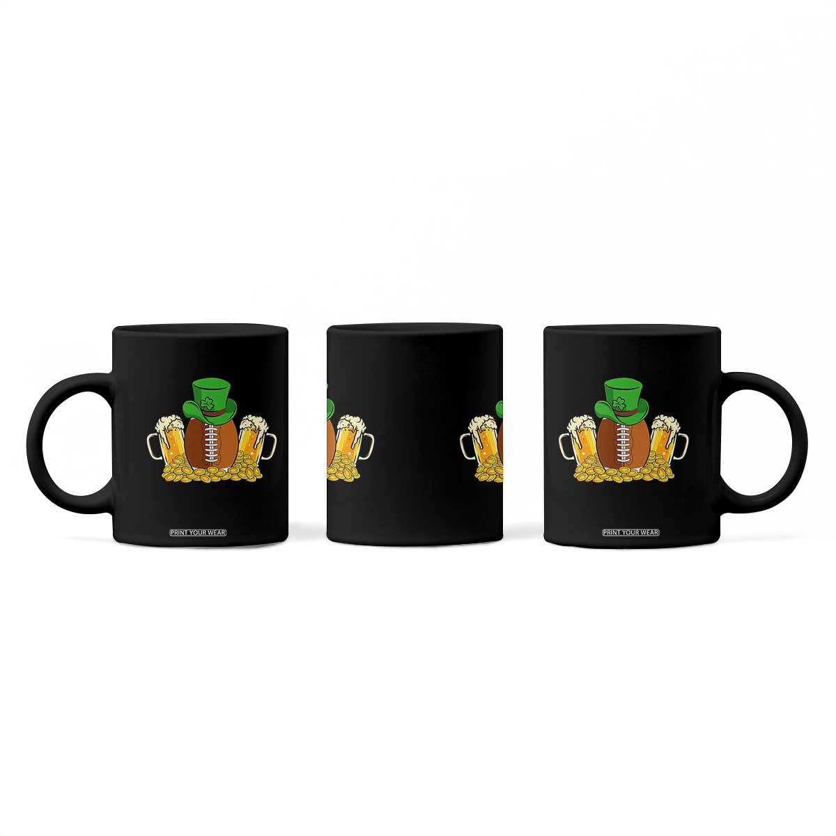 Funny Leprechaun Hat American Football Coffee Mug TS12 Print Your Wear