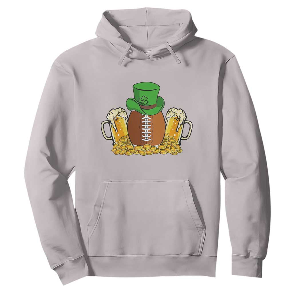 Funny Leprechaun Hat American Football Hoodie TS12 Ice Gray Print Your Wear
