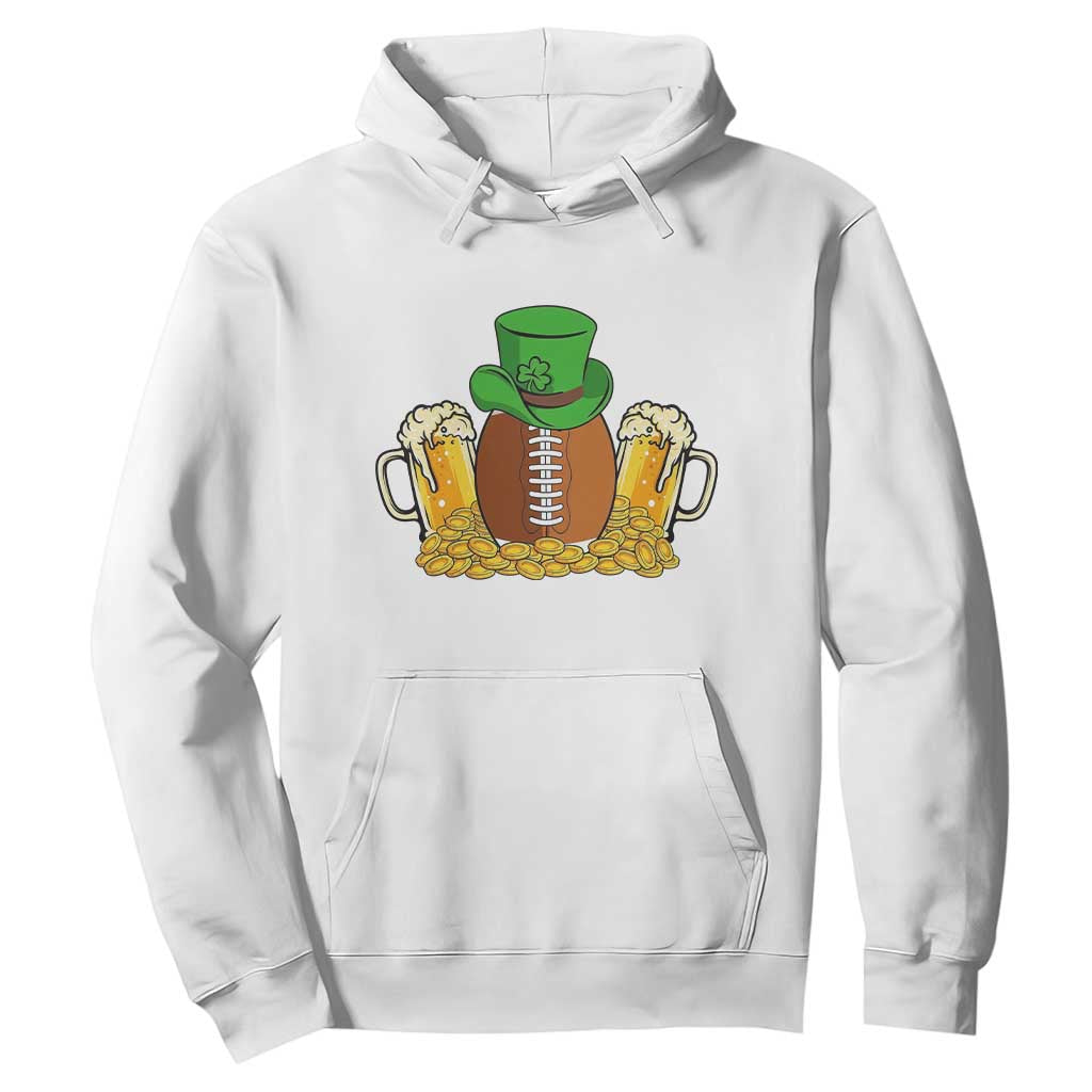 Funny Leprechaun Hat American Football Hoodie TS12 White Print Your Wear