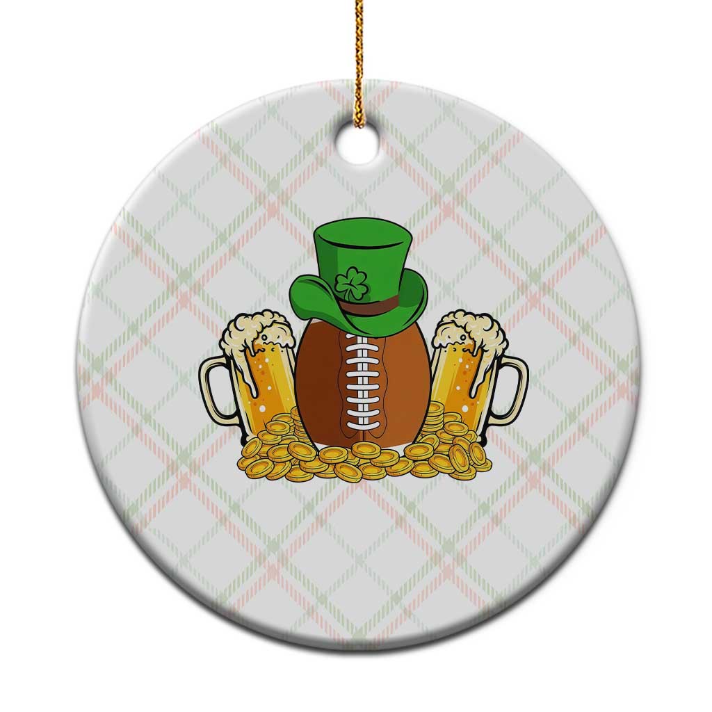 Funny Leprechaun Hat American Football Ceramic Ornament TS12 1pc Christmas Plaid Print Your Wear