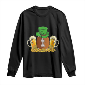 Funny Leprechaun Hat American Football Long Sleeve Shirt TS12 Black Print Your Wear