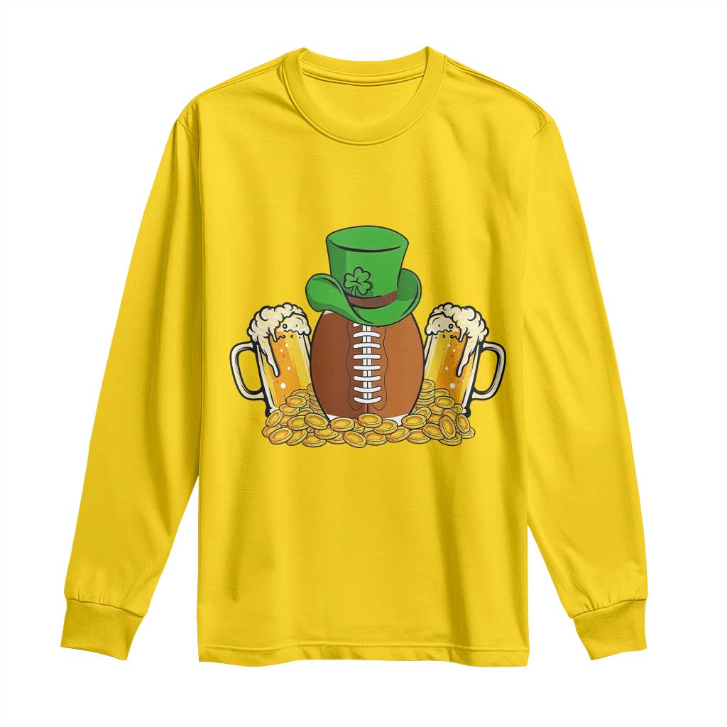 Funny Leprechaun Hat American Football Long Sleeve Shirt TS12 Daisy Print Your Wear