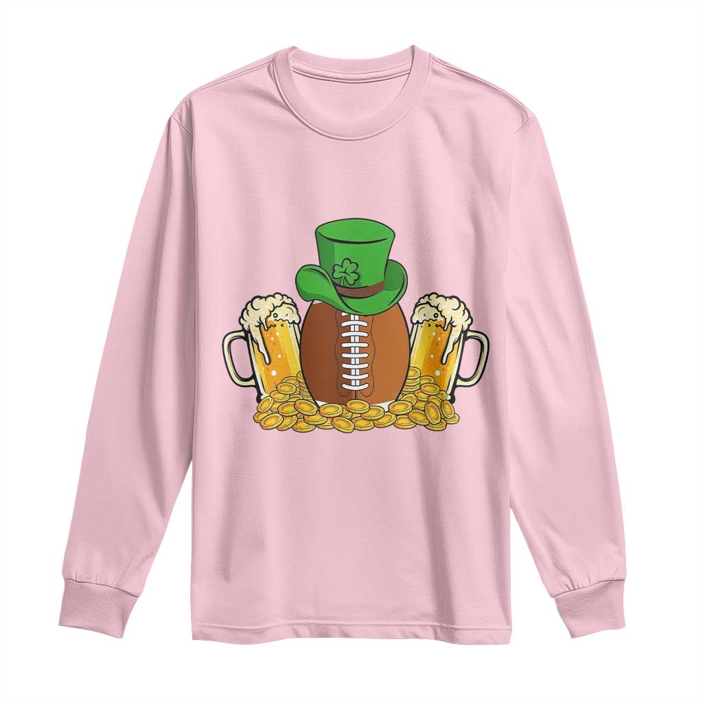 Funny Leprechaun Hat American Football Long Sleeve Shirt TS12 Light Pink Print Your Wear