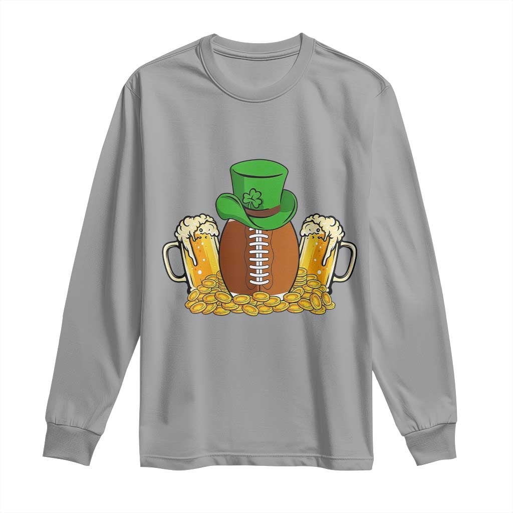 Funny Leprechaun Hat American Football Long Sleeve Shirt TS12 Sport Gray Print Your Wear