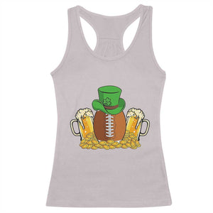 Funny Leprechaun Hat American Football Racerback Tank Top TS12 Ice Gray Print Your Wear