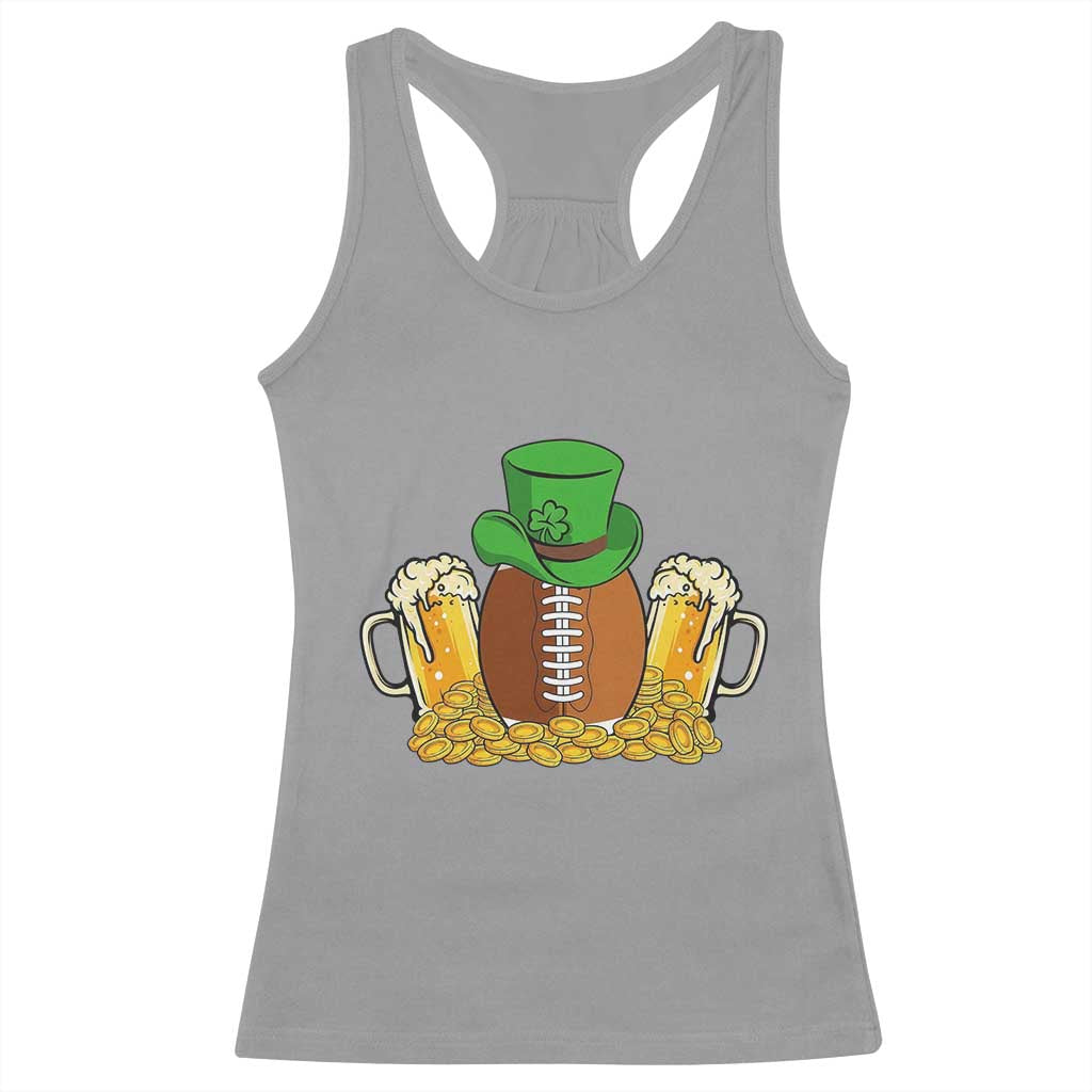 Funny Leprechaun Hat American Football Racerback Tank Top TS12 Sport Gray Print Your Wear