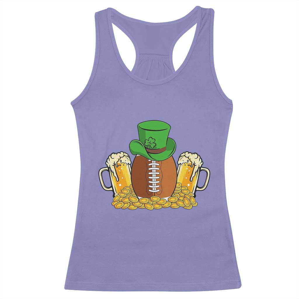 Funny Leprechaun Hat American Football Racerback Tank Top TS12 Violet Print Your Wear