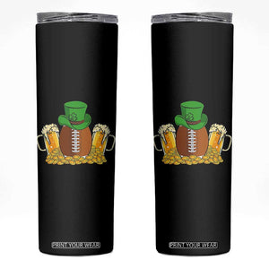 Funny Leprechaun Hat American Football Skinny Tumbler TS12 Black Print Your Wear