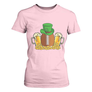 Funny Leprechaun Hat American Football T Shirt For Women TS12 Light Pink Print Your Wear