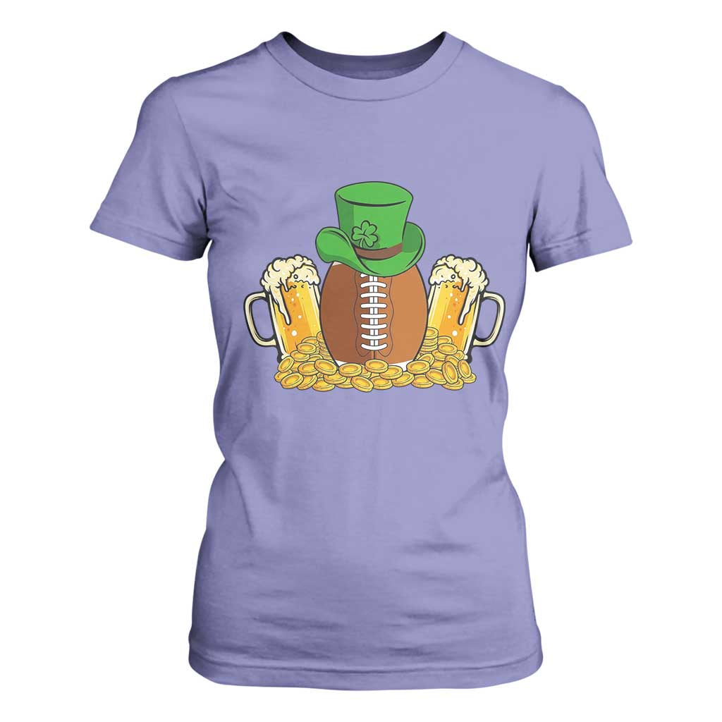Funny Leprechaun Hat American Football T Shirt For Women TS12 Violet Print Your Wear