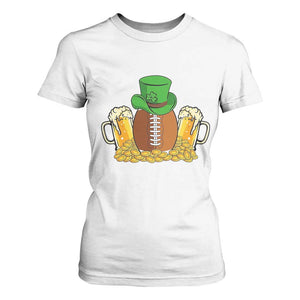 Funny Leprechaun Hat American Football T Shirt For Women TS12 White Print Your Wear