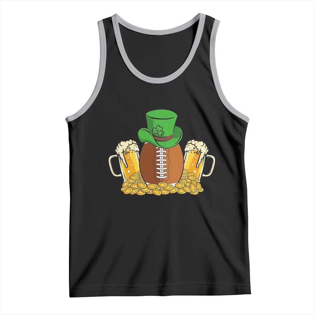 Funny Leprechaun Hat American Football Tank Top TS12 Black Athletic Heather Print Your Wear