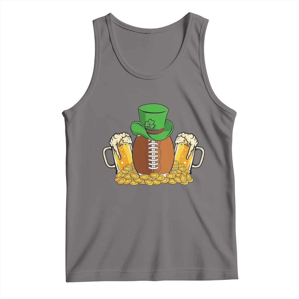 Funny Leprechaun Hat American Football Tank Top TS12 Deep Heather Print Your Wear