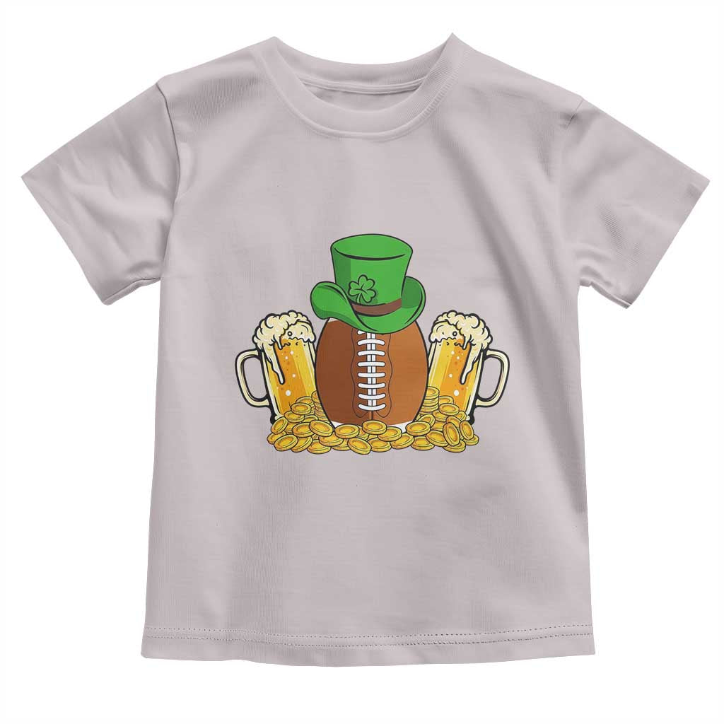 Funny Leprechaun Hat American Football Toddler T Shirt TS12 Ice Gray Print Your Wear