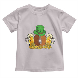 Funny Leprechaun Hat American Football Toddler T Shirt TS12 Ice Gray Print Your Wear