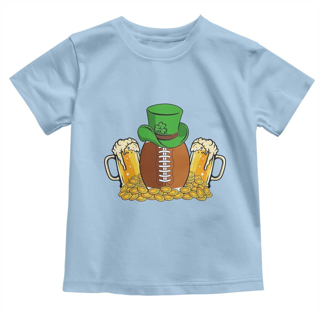 Funny Leprechaun Hat American Football Toddler T Shirt TS12 Light Blue Print Your Wear