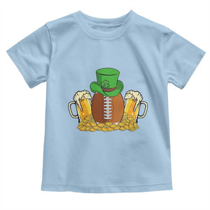Funny Leprechaun Hat American Football Toddler T Shirt TS12 Light Blue Print Your Wear