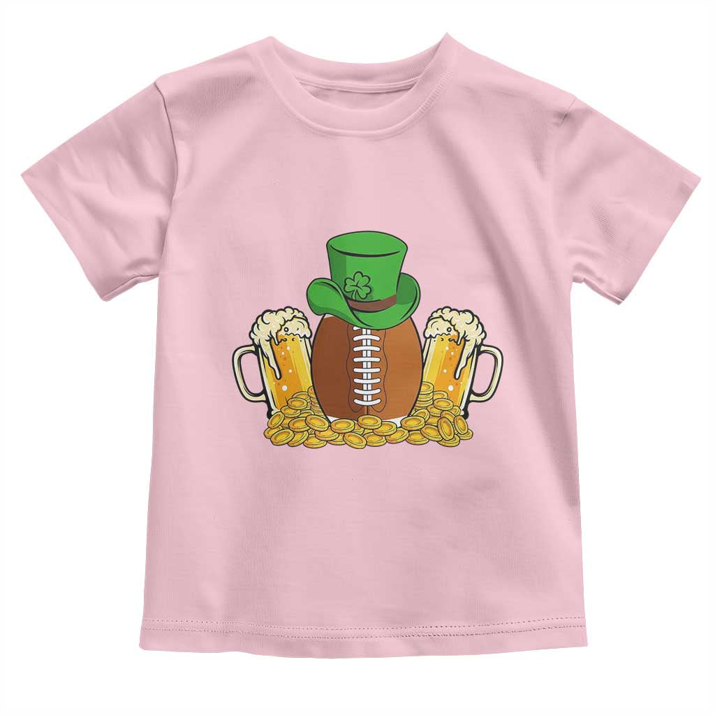 Funny Leprechaun Hat American Football Toddler T Shirt TS12 Light Pink Print Your Wear
