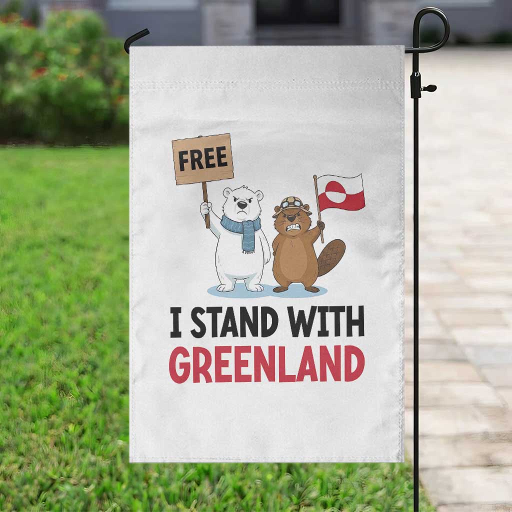 I Stand With Greenland Garden Flag Anti Authoritarian Political Gag Gift TS12 Print Your Wear