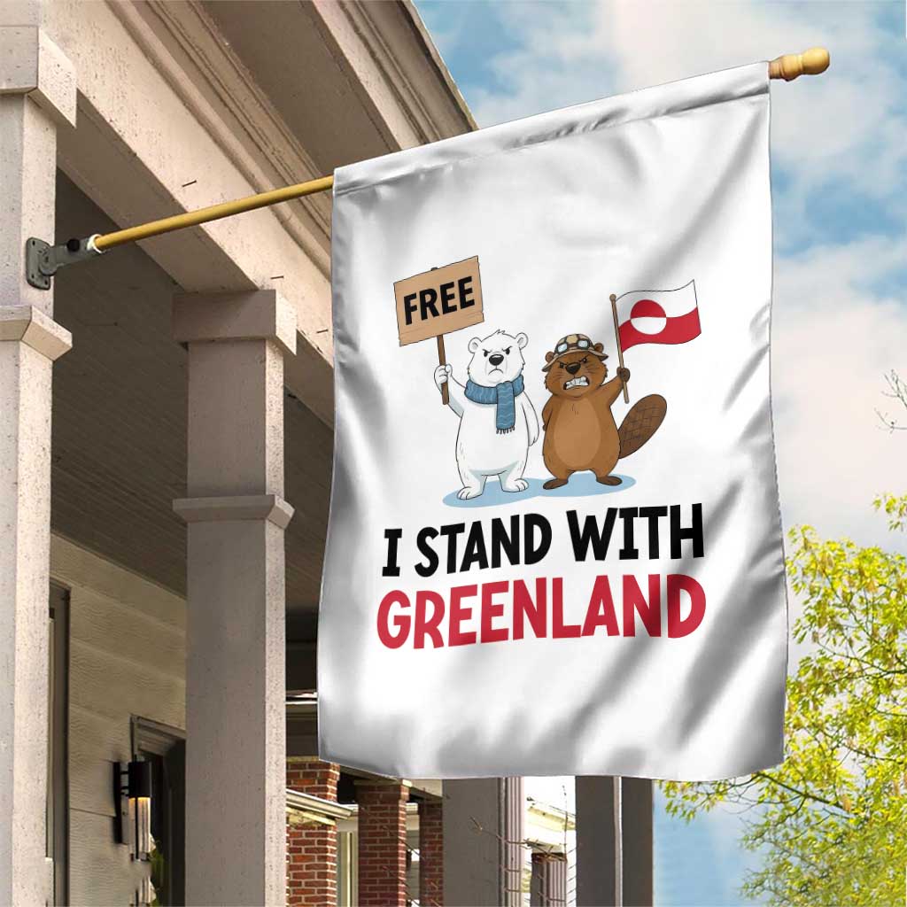 I Stand With Greenland Garden Flag Anti Authoritarian Political Gag Gift TS12 Print Your Wear