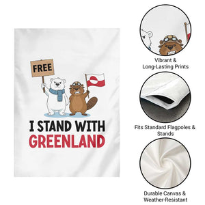 I Stand With Greenland Garden Flag Anti Authoritarian Political Gag Gift TS12 Print Your Wear