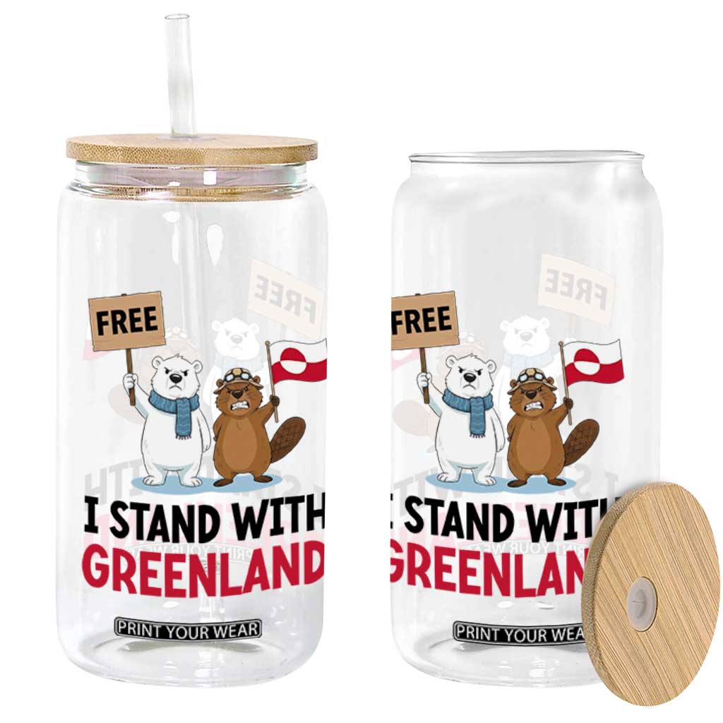 I Stand With Greenland Glass Can Anti Authoritarian Political Gag Gift TS12 Print Your Wear