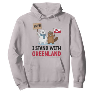 I Stand With Greenland Hoodie Anti Authoritarian Political Gag Gift TS12 Ice Gray Print Your Wear