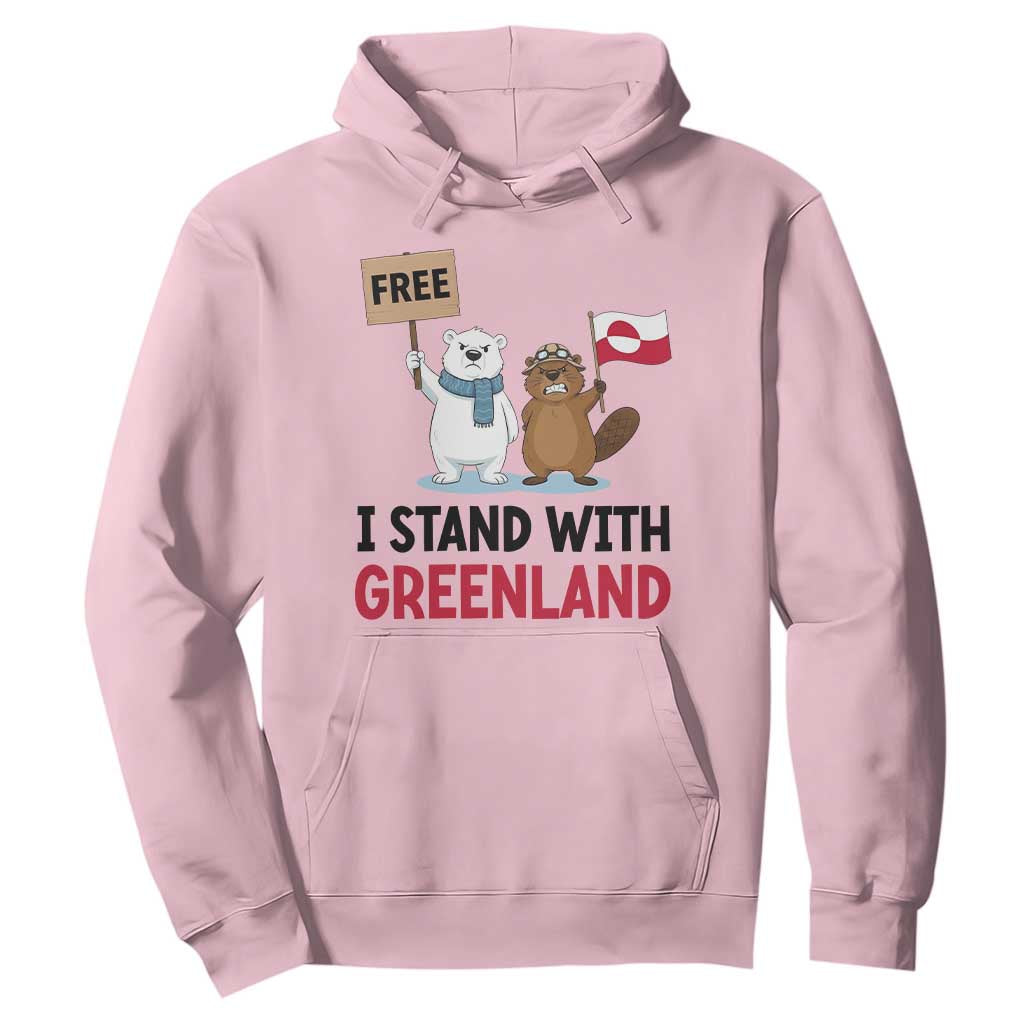 I Stand With Greenland Hoodie Anti Authoritarian Political Gag Gift TS12 Light Pink Print Your Wear