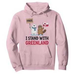 I Stand With Greenland Hoodie Anti Authoritarian Political Gag Gift TS12 Light Pink Print Your Wear