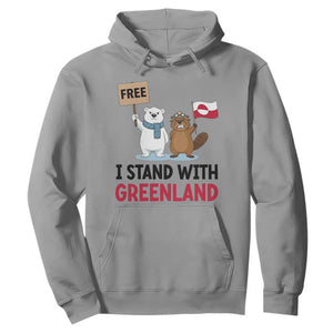 I Stand With Greenland Hoodie Anti Authoritarian Political Gag Gift TS12 Sport Gray Print Your Wear