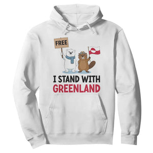 I Stand With Greenland Hoodie Anti Authoritarian Political Gag Gift TS12 White Print Your Wear