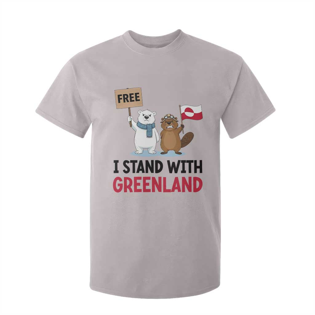 I Stand With Greenland T Shirt For Kid Anti Authoritarian Political Gag Gift TS12 Ice Gray Print Your Wear