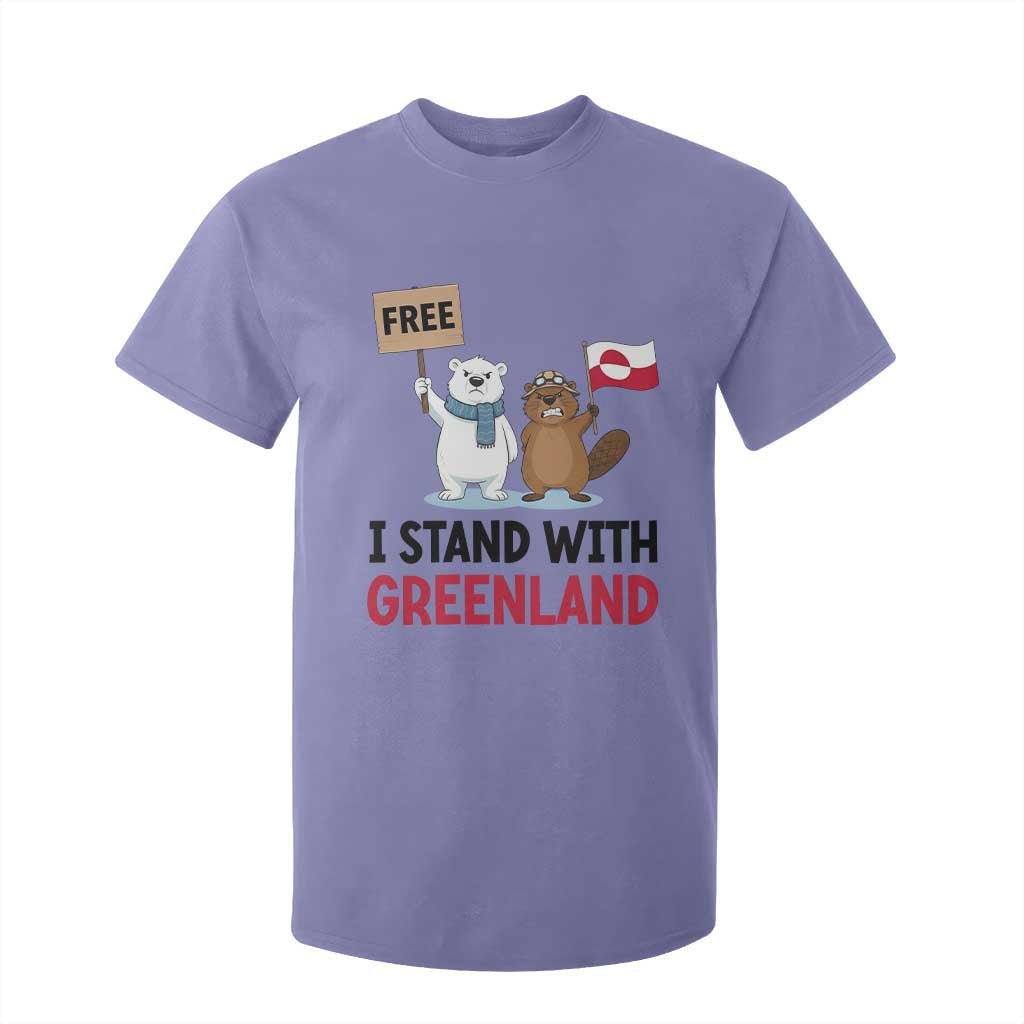 I Stand With Greenland T Shirt For Kid Anti Authoritarian Political Gag Gift TS12 Violet Print Your Wear