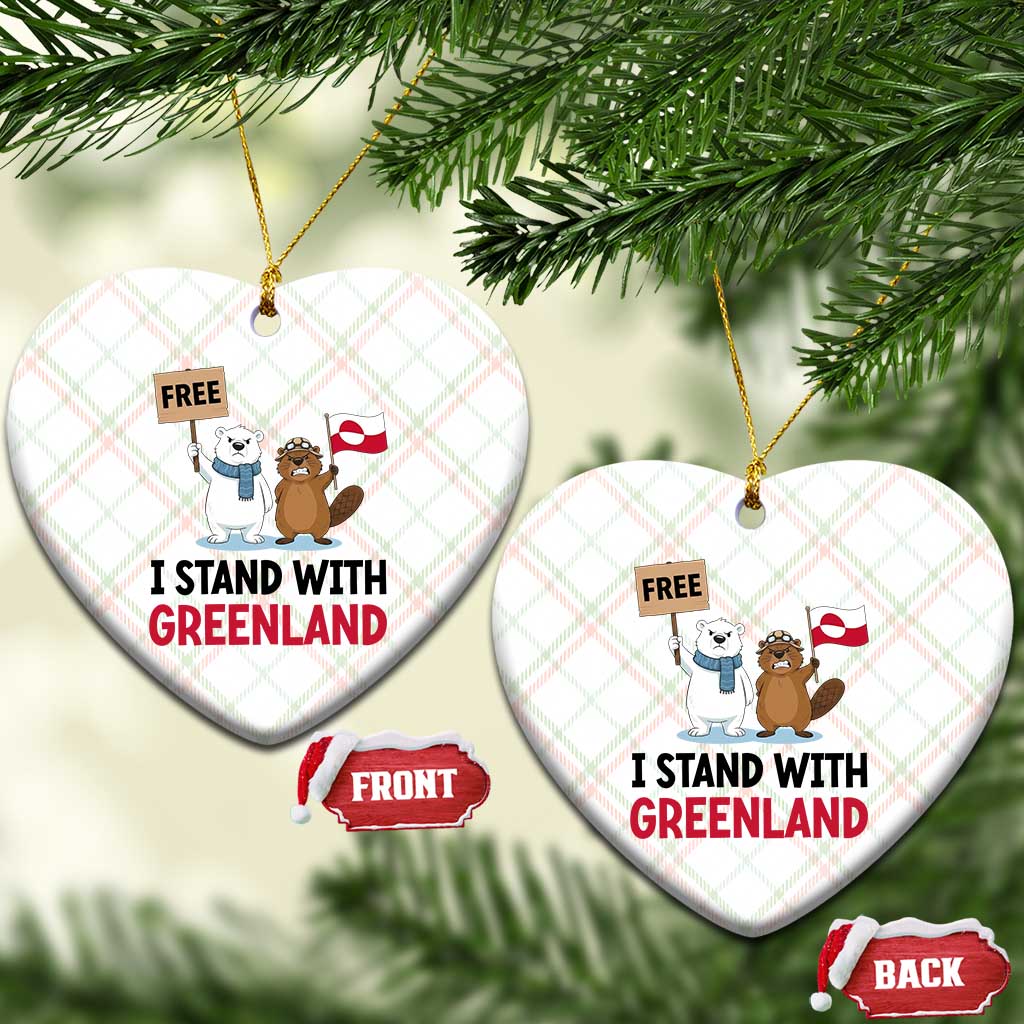 I Stand With Greenland Ceramic Ornament Anti Authoritarian Political Gag Gift TS12 Print Your Wear