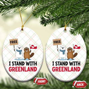 I Stand With Greenland Ceramic Ornament Anti Authoritarian Political Gag Gift TS12 Print Your Wear