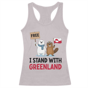 I Stand With Greenland Racerback Tank Top Anti Authoritarian Political Gag Gift TS12 Ice Gray Print Your Wear