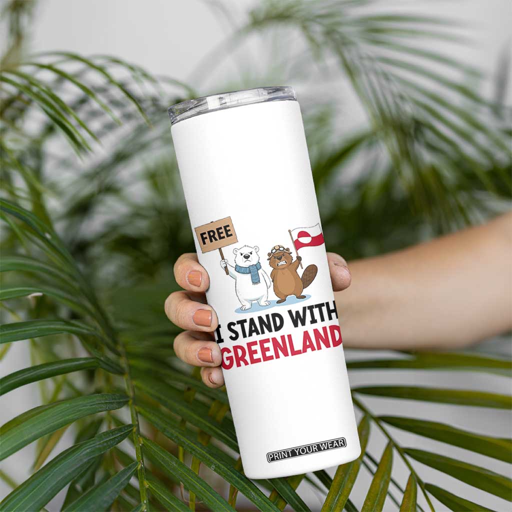 I Stand With Greenland Skinny Tumbler Anti Authoritarian Political Gag Gift TS12 Print Your Wear