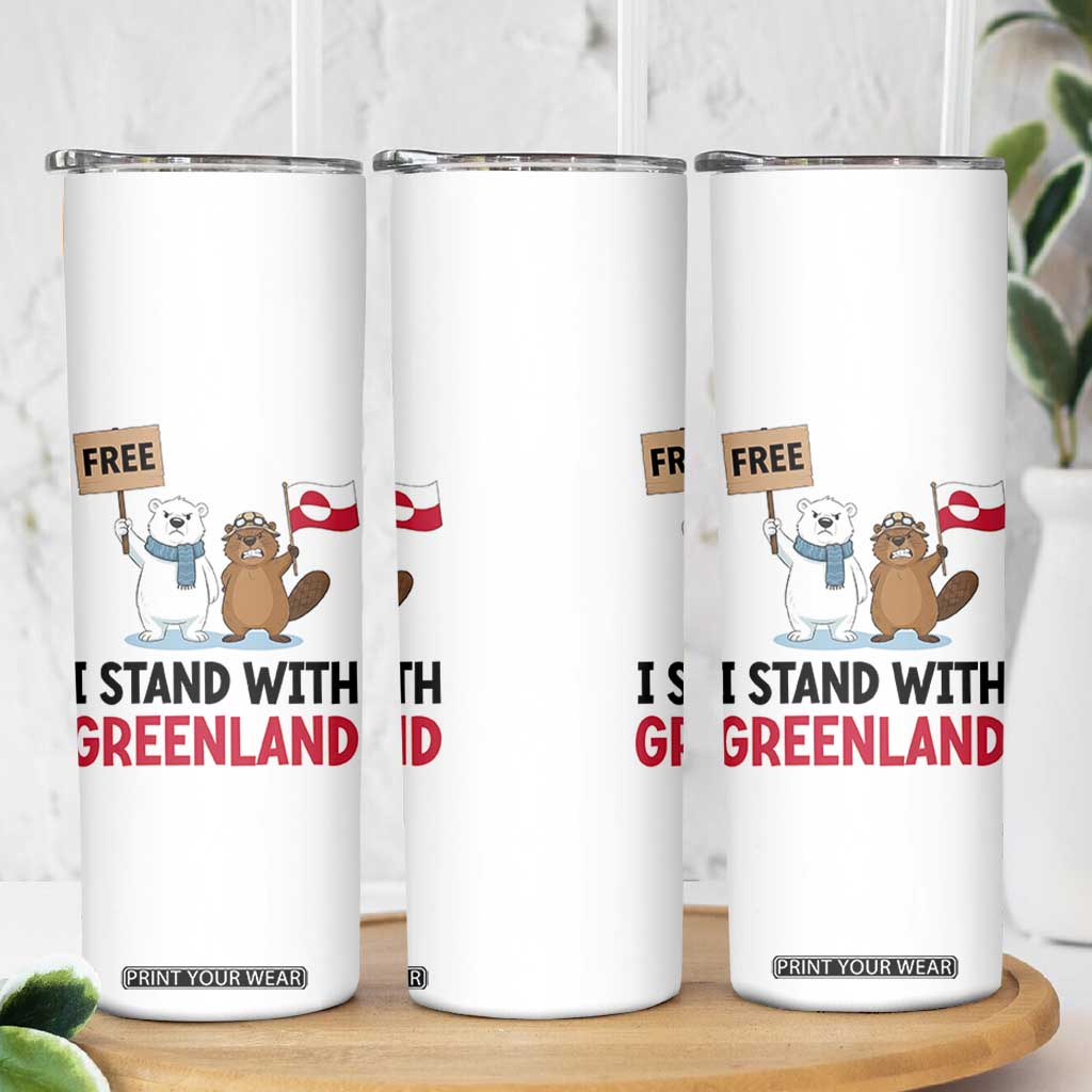 I Stand With Greenland Skinny Tumbler Anti Authoritarian Political Gag Gift TS12 Print Your Wear