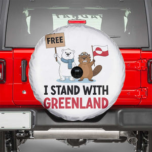 I Stand With Greenland Spare Tire Cover Anti Authoritarian Political Gag Gift TS12 White Print Your Wear