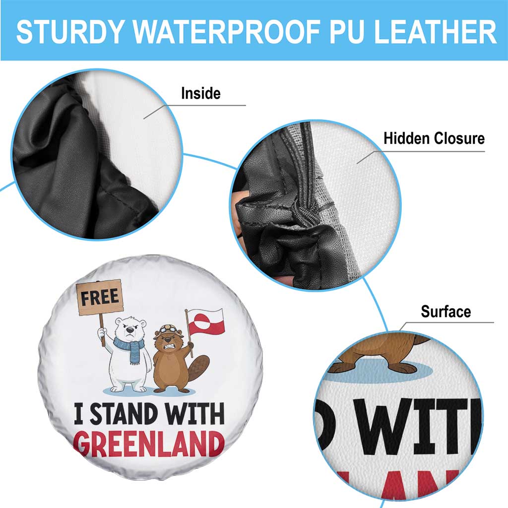 I Stand With Greenland Spare Tire Cover Anti Authoritarian Political Gag Gift TS12 Print Your Wear