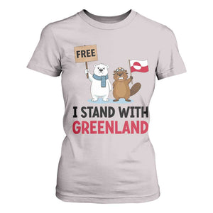 I Stand With Greenland T Shirt For Women Anti Authoritarian Political Gag Gift TS12 Ice Gray Print Your Wear