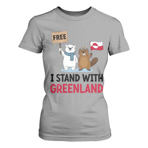 I Stand With Greenland T Shirt For Women Anti Authoritarian Political Gag Gift TS12 Sport Gray Print Your Wear
