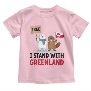 I Stand With Greenland Toddler T Shirt Anti Authoritarian Political Gag Gift TS12 Light Pink Print Your Wear