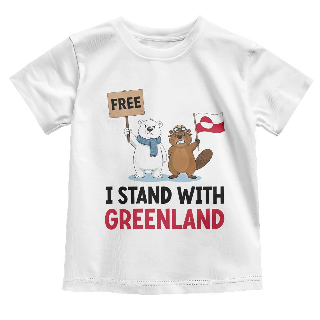 I Stand With Greenland Toddler T Shirt Anti Authoritarian Political Gag Gift TS12 White Print Your Wear